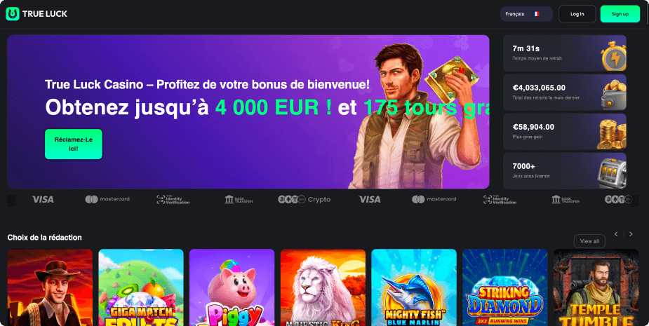 Trueluck Casino banner